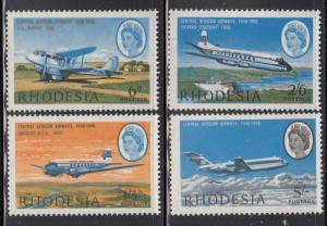 Rhodesia 1966 MNH Sc #241-#244 Airplanes