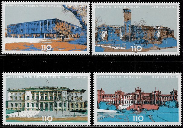 Germany #1994-7 MNH Set - Public Buildings