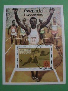 GRANADA STAMP:1975  PAN AMERICAN GAMES MEXICO CITY CTO-MNH STAMP S/S. VERY RARE