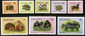 UGANDA Sc#279-292 SG#303-316 1979 Wildlife Complete Set OG Mint NH