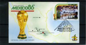 St. Vincent 1986 FIFA World Cup Mexico 1986 Scotland team official FDC