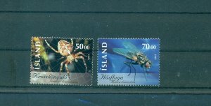 Iceland - Sc# 1043-4. 2005 Insects. MNH. $4.00. 