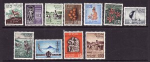 Ceylon-Sc#346-56-Unused hinged definitives-1958-59-#354 has a small rust mark on