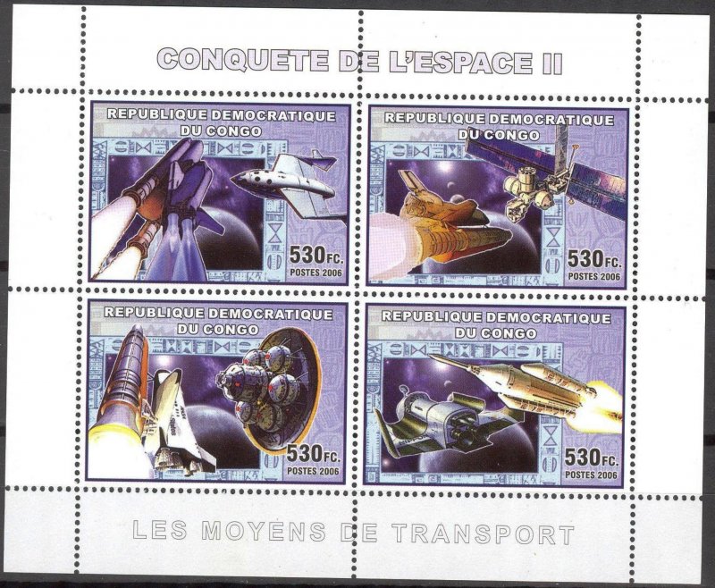 Congo 2006 Conquest of Space (II) Sheet  MNH