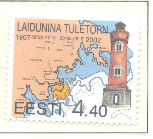 Estonia Sc  434 2002 Laidunina Lighthouse stamp mint NH