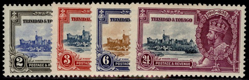 TRINIDAD & TOBAGO GV SG239-242, 1935 SILVER JUBILEE set, M MINT. Cat £16. 