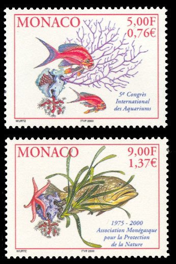 Monaco 2000 Scott #2180-2181 Mint Never Hinged