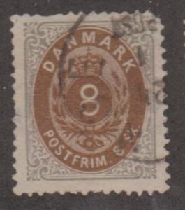 Denmark Scott #19 Stamp - Used Single