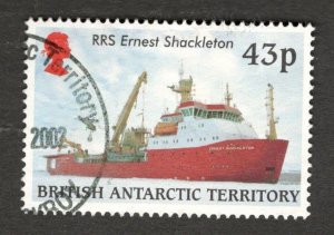 2000 British Antarctic Territory Sc# 292 - 43p RRS Ernest Shackleton ship -Used