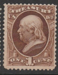 U.S. Scott #O72 Franklin - Treasury Dept. - Official Stamp - Mint Single