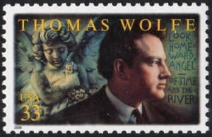 SC#3444 33¢ Thomas Wolfe Single (2000) MNH