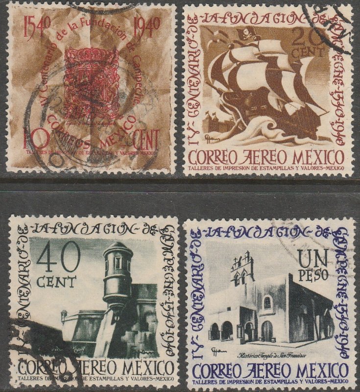 MEXICO 763, C111-C113, 400th Anniversary of Campeche. Used SET. F (1575)