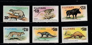 Philippines # 1403-1408, Philippine Animals,  Mint LH, 1/3 Cat.