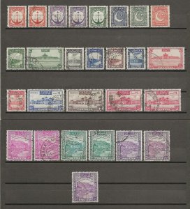 PAKISTAN 1948/57 SG 24/43a USED Cat £280