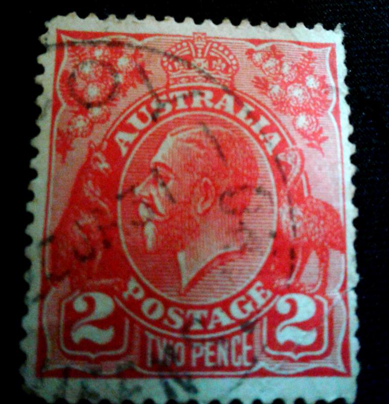 Australian King George V 1934-2 pence Scarlet SM Watermark MH SG 99; Scott 71 (R