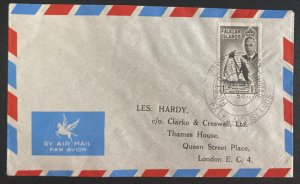 1952 Port Stanley Falkland Island First Overseas Airmail Cover To London England