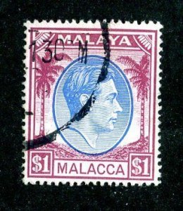 1949 Malacca  Sc# 15 used cv $26 ( 8013 BCXX )