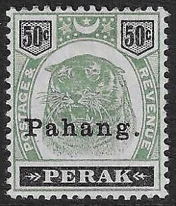 MALAYAN STATES Pahang: 1898 overprint on 50c green and - 40446