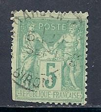 France #104 5c yellow green (U)  CV $1.25