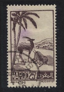 Fr. Morocco Scimitar Oryxes Wild Animals 25Fr 1945 Canc SC#219 SG#307 MI#231