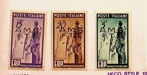 ITALY - TRIESTE Sc 42-44 NH ISSUE OF 1949 - #515-7 W/OVERPRINT