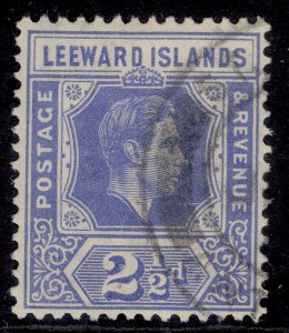 LEEWARD ISLANDS GVI SG105a, 2½d light bright blue, FINE USED.