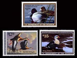 RW56-58 MINT FEDERAL DUCK STAMPS - OGNH - VF - NCVS (ESP#1443)