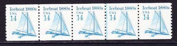 2134 Ice Boat F-VF MNH transportation coil PNC5 #2