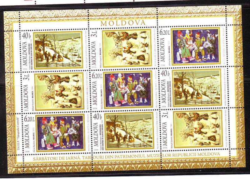 MOLDOVA Sc 544 NH MINISHEET of 2006 - ART