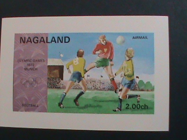 ​NAGALAND-AIRMAIL-1972 OLYMPIC GAMES-MUNICH'72-FOOTBALL -IMPERF :MNH S/S VF