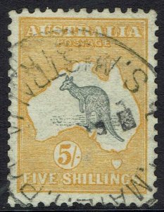 AUSTRALIA 1913 KANGAROO 5/- 1ST WMK USED 