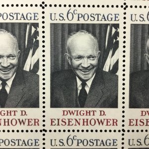 1383 Dwight Eisenhower Memorial MNH 6 c Sheet of 32 FV $1.92  Larger size stamp