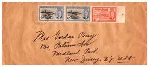 1950's TURKS & CAICOS ISLANDS MULTI KINGS TO UNITED STATES  ( Postal His...