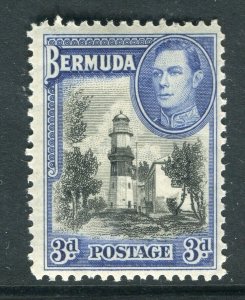 BERMUDA; 1938 early GVI Pictorial issue fine Mint hinged Shade of 3d. value