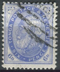 Tonga 1886 SG3 6d King George I #7 FU