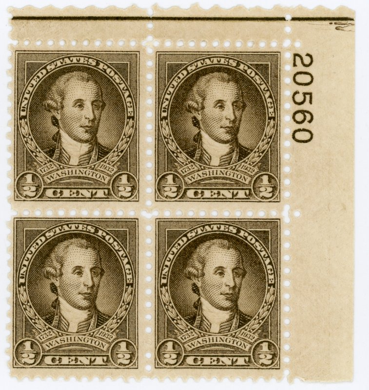 704 Plate Block.  MNH OG.