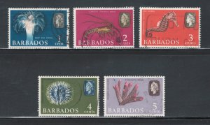 Barbados 1966 Marine Life Scott # 267a - 271a Used (Short Set)