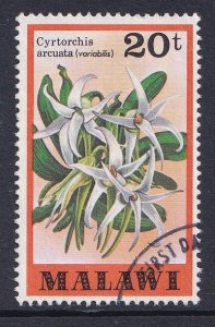 Malawi   #334  used  1979  orchids  20t