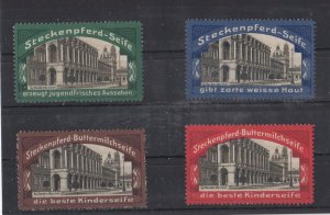 German Steckenpferd Soap Advertising Stamps - Royal Residence, München