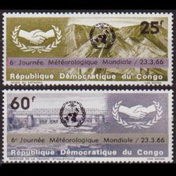 CONGO DR. 1966 - Scott# 559-60 Meteo Day Opt. Set of 2 NH