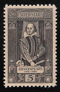 #1250 5 cents William Shakespeare mint OG NH EGRADED XF 90 XXF