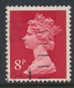 GB  Machin 8p X878 2 phosphor bands Used SC#  MH64  see scan and details