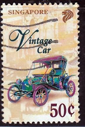 Singapore #786 Vintage Car, used.PM