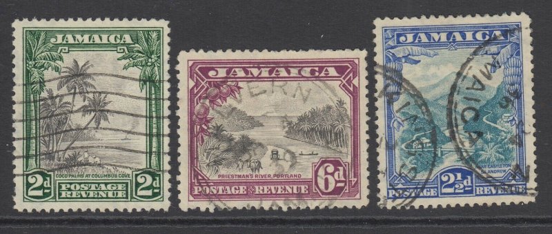 Jamaica, Scott 106-108 (SG 118-120), used