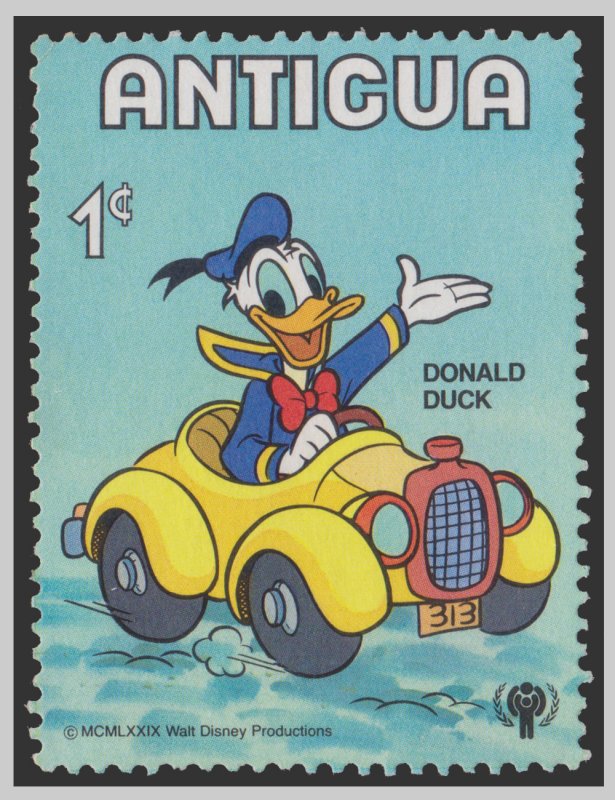 ANTIGUA ISLAND STAMP 1980 SCOTT # 563.  UNUSED. DISNEY CHARACTER.