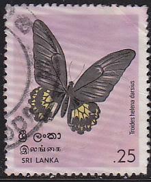 Sri Lanka 534 Used 1978 Birdwing Butterfly