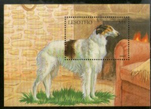 Lesotho 1999 Borzoi Dogs of World Pet Animals Sc 1176 M/s MNH # 1942