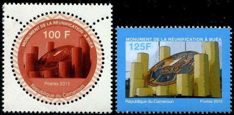 HERRICKSTAMP CAMEROUN Sc.# 981-82 Buea Reunification Monument