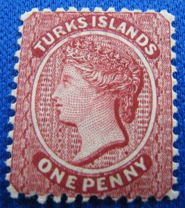 TURKS ISLANDS 1887  -  SCOTT # 54  MLH  (T8)