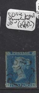 GREAT BRITAIN (P2411B)  QV  2D BLUE  SG 14  JUST TOUCHED  BLACK CROSS CAN VFU